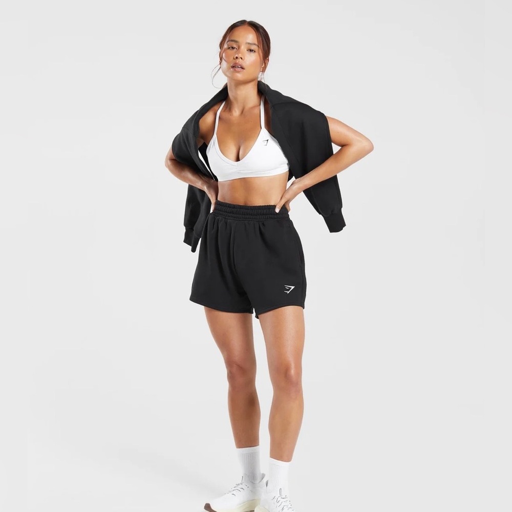 Gymshark Vuori Nike Women’s Training Fleece High Rise Shorts Pants Black XS